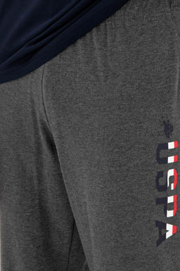 Мужской пижамный комплект антрацитового меланжевого цвета Неожиданная скидка в корзине - U.s. polo assn фото 7