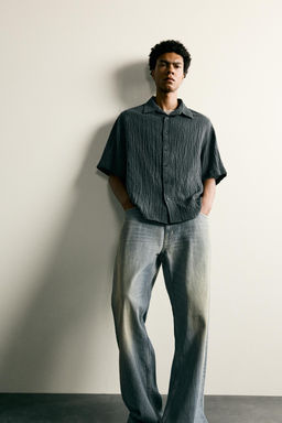CAMISA RELAXED FIT RELIEVE / Azul - Zara фото 6
