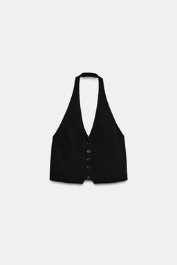 DETACHABLE TIE WAISTCOAT TOP - Zara фото 6