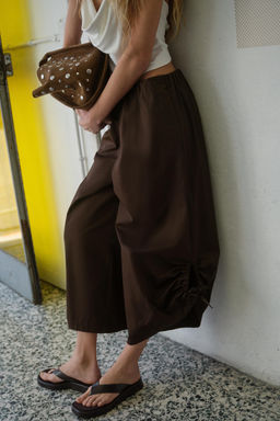 PANTAL?N CULOTTE BAJO AJUSTABLE / Marr?n chocolate - Zara фото 2