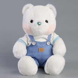 Мягкая игрушка Little Friend, медведь в синем комбинезоне, 23 см