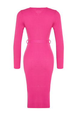 TRENDYOLMILLA Tas Midi Triko Kemer Detayl? Elbise TWOAW22EL0009 фото 28