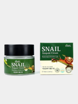 Snail Ampule Cream Repairing & Wrinkle Care - Крем ампульный для лица с экстрактом улитки , 70 ml