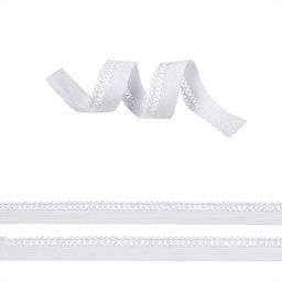 Резинка TBY бельевая Ажурная ультрамягкая 10мм арт.RB05 белый F101 уп.100м