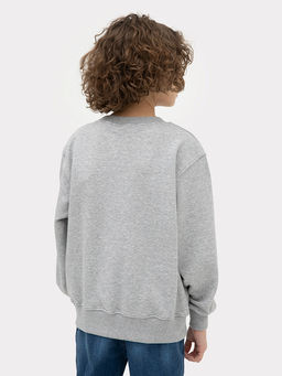 Свитшот для мальчиков серый с печатью - Mark formelle фото 3