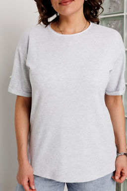 Футболка BegiModa 4163 Серый меланж  фото 6