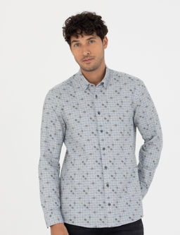Рубашка Pierre Cardin Slim Fit синяя