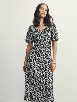 Платье миди с принтом из вискозы / Zarina  фото 2