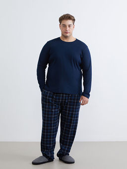 B?y?k Beden Standart Kal?p Ekose Erkek Pijama Alt