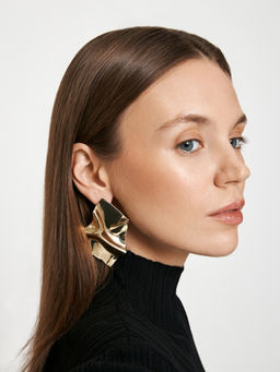 CONCEPT CLUB / Серьги жен. Foil золотистый