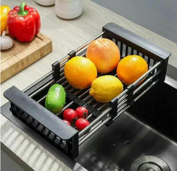 Раздвижная сушилка подставка для посуды на раковину, решетка для раковины на кухне, коландер для мойки, 22,5 - 46 см