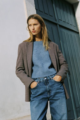 OVERSIZE DOUBLE-BREASTED CHECK BLAZER - Zara фото 13