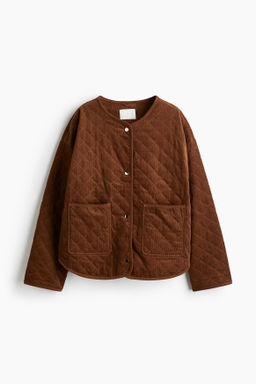 Chaqueta oversize de pana con dise?o guateado
