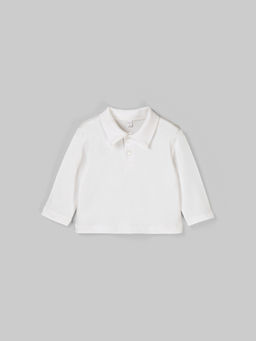 Лонгслив с воротником поло Экрю 0+ - Bungly фото 2