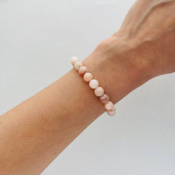 Браслет из Опала розового 17 см