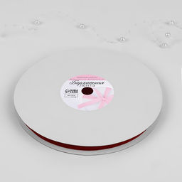 Лента бархатная, 10 мм, 18±1 м, красная №40