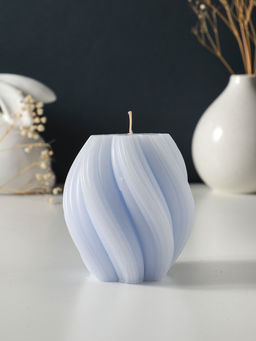 Свеча - цилиндр 9×8 см, 220 г, с нарезкой, лаванда