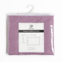 Комплект наволочек Этель 50х70 см - 2 шт, цв. сиреневый, 100% хлопок, поплин  фото 9