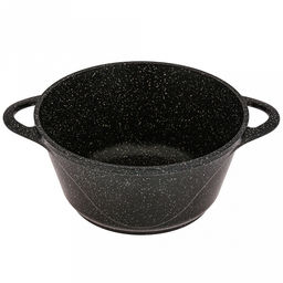 Кастрюля с антипригарным покрытием 3л, д24см "Гранит Induction", h11,5см, s0,4см, литые ручки, стеклянная крышка с пароотводом, форма "Классик волна", подарочная упаковка (Россия) Подходит для всех видов плит, включая индукционную.