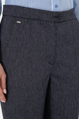 Kad_n _ndigo Slim Flare Fit Kanvas Pantolon