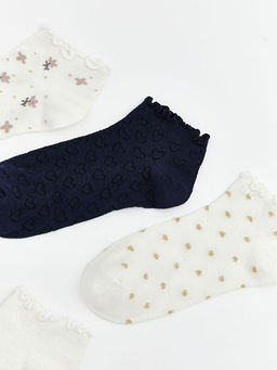 Desenli Kad?n Patik ?orap 5li