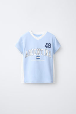 CAMISETA ESTAMPADO ARGENTINA / Azul - Zara фото 3