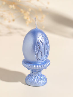 Свеча пасхальная Яйцо на подставке ХВ, 5?9 см, лак, небесно-голубой
