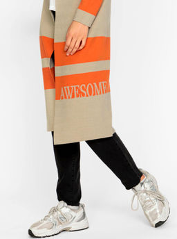 Трикотажное пальто, бежево-оранжевое - Heine фото 4