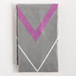 Простыня 2 спальная Этель Сиренево-серые зигзаги, 200?220 см, поплин  фото 4