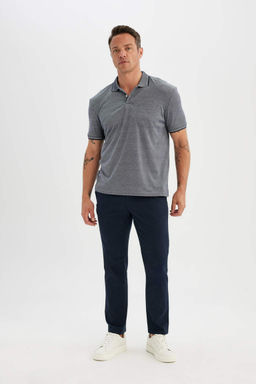 New Regular Fit K?sa Kollu Basic Duz Polo Tisort - Defacto фото 5