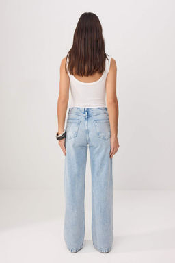 Gri Trok Detayl? Normal Bel %100 Pamuk Wide Leg Jeans TWOSS26JE00051 - Trendyolmilla фото 12