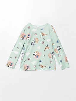 Bisiklet Yaka K?z ?ocuk Pijama ?st