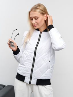 Женский стрит-бомбер белый