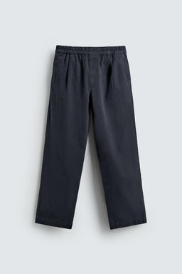 PANTAL?N RELAXED FIT ALGOD?N / Gris / Azul