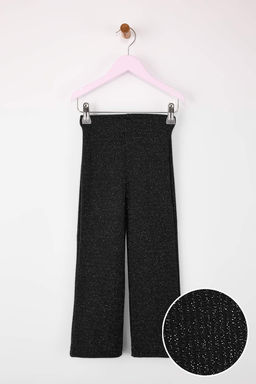 Siyah Simli Parlak Dokulu K?z Cocuk Orme Pantolon TKDAW26PL00006 - Trendyolmilla фото 2