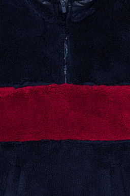 Темно-синяя толстовка с высоким воротником для мальчиков - U.s. polo assn фото 4