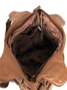 Сумка женская искусственная кожа Guecca-RY 9813, 1отд+карм/пер. темный бежевый SALE 262408 - Adelia фото 8