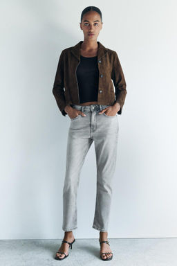 ZW COLLECTION RELAXED SLIM FIT MID-RISE JEANS - Zara фото 23