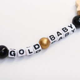 Держатель для соски - пустышки M&B «Gold Baby», из дерева