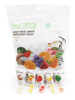 Молочные ириски с желейной начинкой ФРУКТОВЫЙ МИКС FRU TI MI, 320 гр