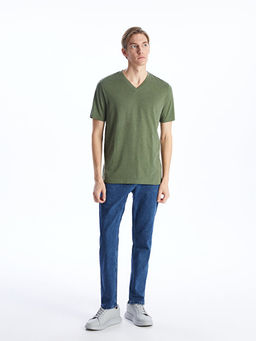 V Yaka K?sa Kollu Penye Erkek Ti??rt