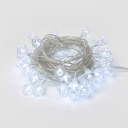ULD-S0700-050/DTA WHITE IP20 DIAMONDS Гирлянда светодиодная Бриллианты, с контроллером, 7м. 50 светодиодов. Белый свет. Провод прозрачный. TM Uniel. - Volpe фото 2