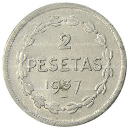 2 песеты 1937 года Испания (Эускади)