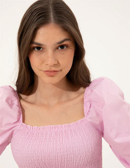 Lila Balon Kol Bluz - Pierre cardin фото 2