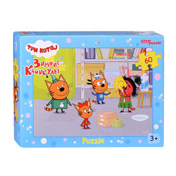 Пазлы 60 "Три кота. Зимние каникулы" (АО "СТС")