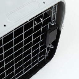 Переноска для животных пластиковая с металлической дверью 47 х 30 х 35 см, вес до 12 кг, серая 934 - Пижон фото 8