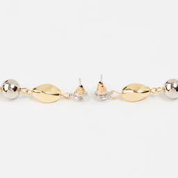 Серьги металл Стиль лабео, цвет серебряно-золотой