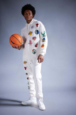 DeFactoFit Толстые спортивные штаны для бега обычного кроя NBA Current Teams  фото 3