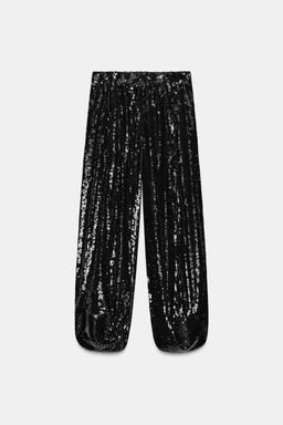 ZW COLLECTION LIMITED EDITION SEQUIN TROUSERS - Zara фото 9