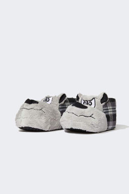 Мужские домашние тапочки без шнуровки на плоской подошве